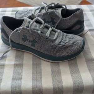 Under Armour Gray and Teal Sneakers